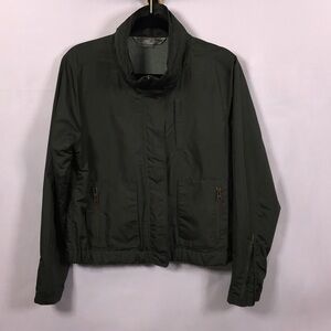 Athleta Military 2 Jacket Jasper Olive Green Stashed Hood Size Medium